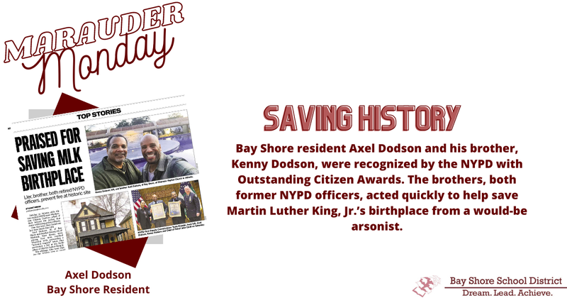 It's Marauder Monday! This week we're recognizing a community member you may have seen in Newsday today. ֱ resident Axel Dodson and his brother, Kenny Dodson.