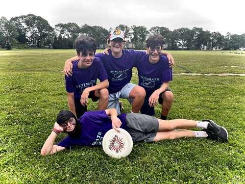Middle School students competed in ultimate frisbee.