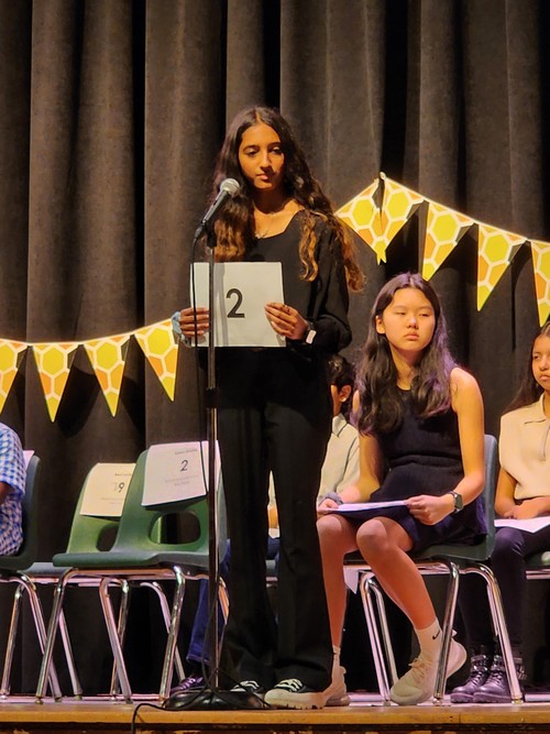 Middle School students competed in a Countywide spelling bee.