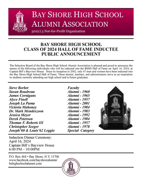 The 2024 Hall of Fame Class has been announced by the ֱ High School Alumni Association.