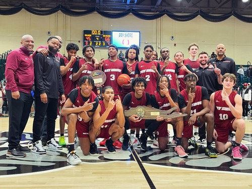 The Boys Basketball team won the Long Island Championship.
