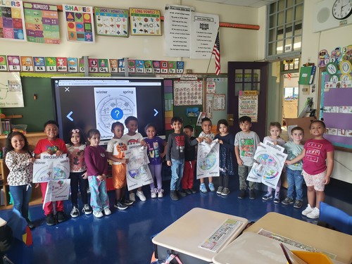 Brook Avenue students learned about the seasons.