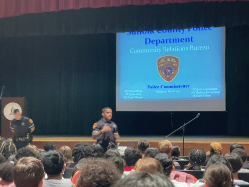 Middle School students learned about internet safety.