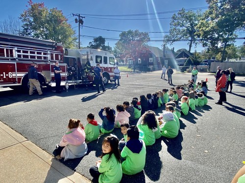 Brook Avenue students visited the fire department.