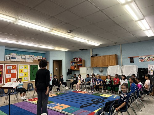 Fifth Avenue students learned about keeping a steady beat.