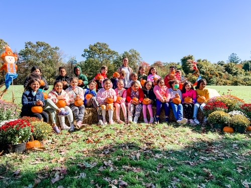 Brook Avenue students picked pumpkins.