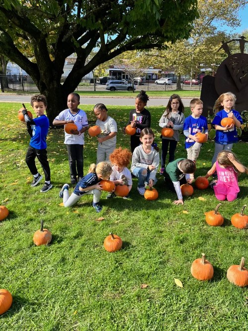 Fifth Avenue students picked pumpkins.