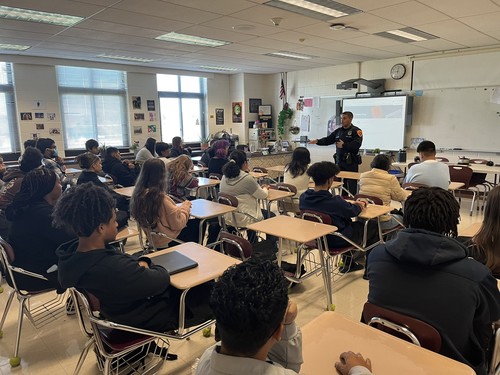 High School students learned about careers in law enforcement.
