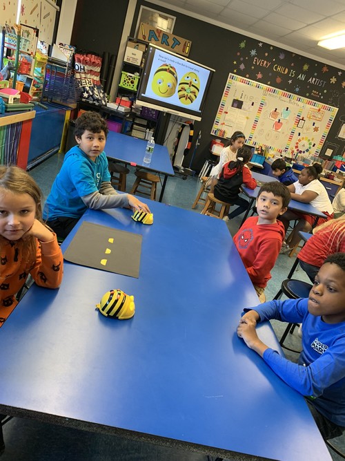 Brook Avenue students practiced coding.