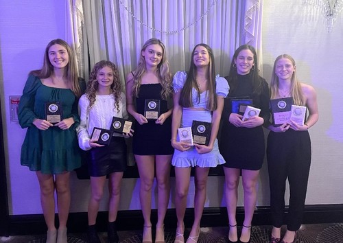 Girls Volleyball players were recognized with awards.