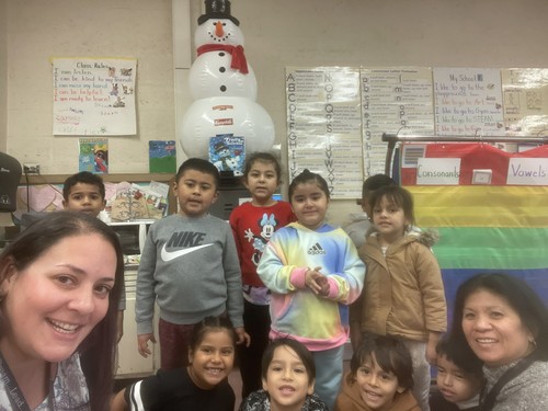Brook Avenue students had a visit from Frosty the Snowman.