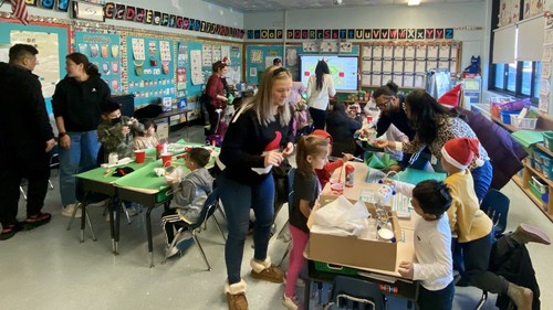 Brook Avenue families visited for holiday activities.