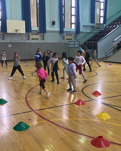 Fifth Avenue students completed interdisciplinary activities in physical education.