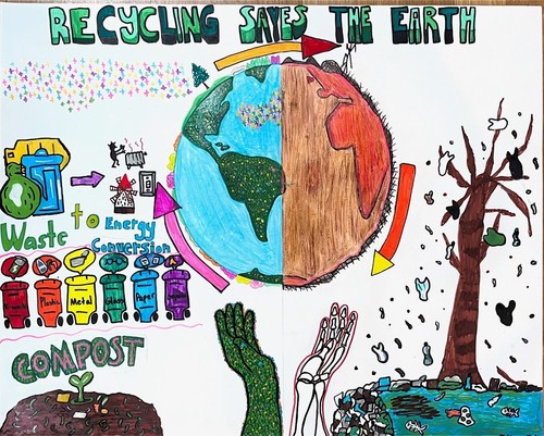 A Middle School student placed 2nd in a poster contest.