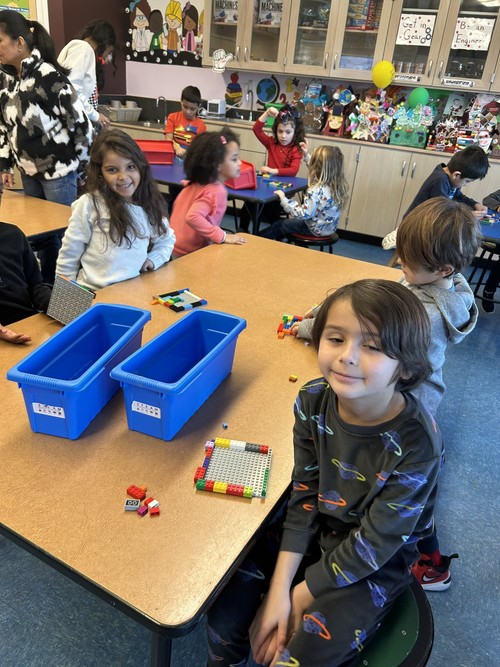 Brook Avenue students built Lego mazes.
