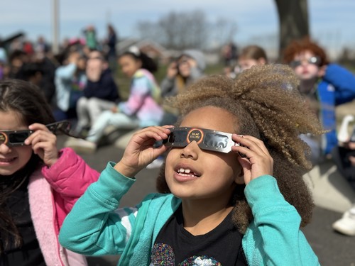 Students and staff experienced the solar eclipse.