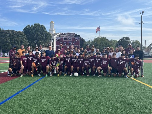 The Boys Varsity Soccer team celebrated senior members of the team.