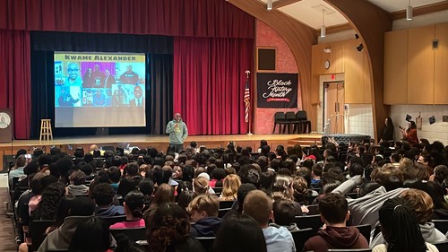 The Middle School received a surprise visit from Kwame Alexander.