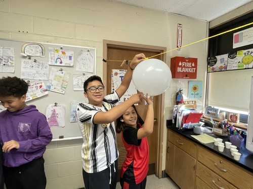 Middle School students learned about the laws of motion.