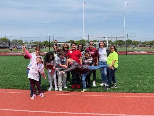 High School students participated in a field day.