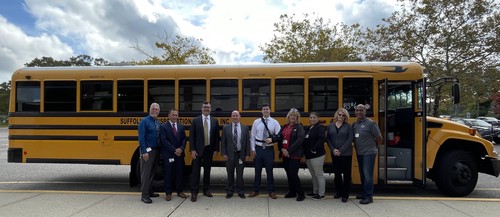 Superintendent Dr. Steven J. Maloney met with Suffolk Transportation for Bus Safety Week.