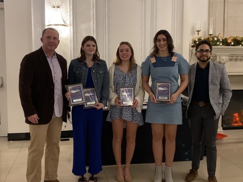 Members of the Swimming and Diving team were recognized.