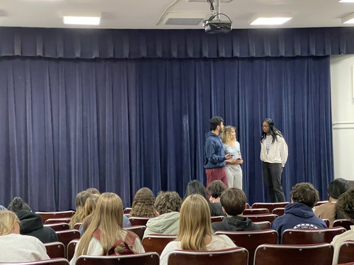 High School students performed Shakespeare.
