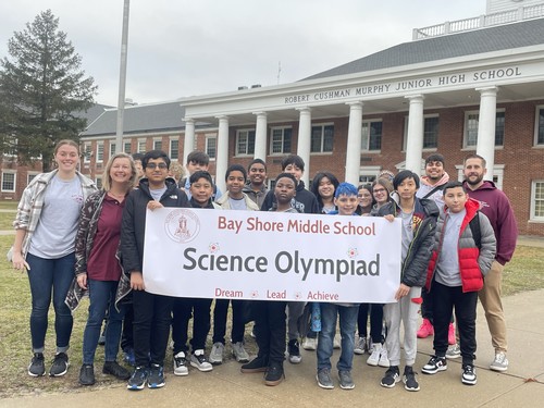 Middle School students competed at a Science Olympiad event.