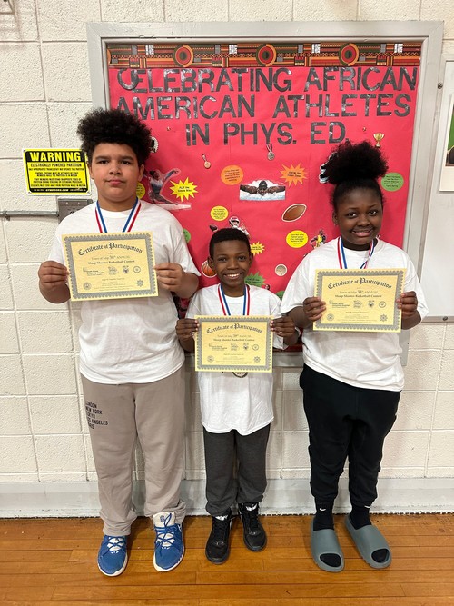 Gardiner Manor students were selected for a basketball contest.
