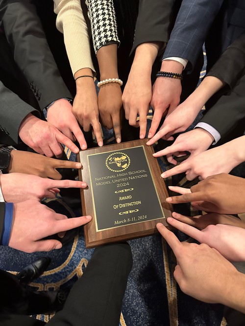 Model UN took first place in a National competition.