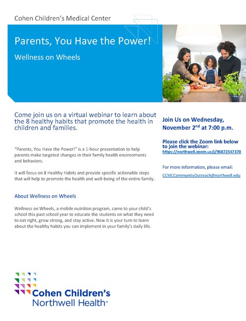 Northwell Health is hosting an event to share healthy habits for families.