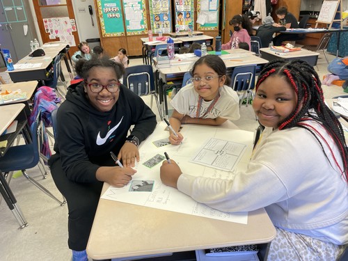 Gardiner Manor students created biographies as part of Black History Month.