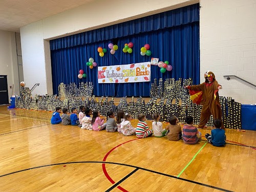 Mary G. Clarkson students simulated a Thanksgiving Day parade.